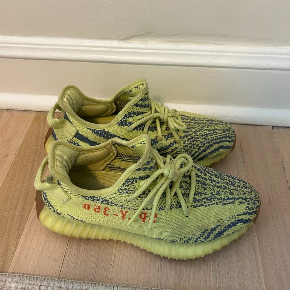 Yeezy Boost 350 V2 Yellow and Gray Sneakers